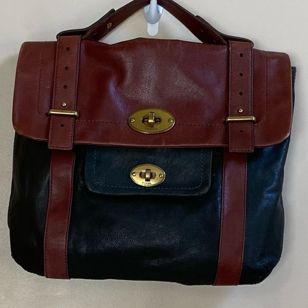 Fossil/Bag/Fossil Vintage Revival Satchel/ Leather Shoulder/Handbag.USED.